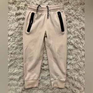 Old Navy Kids Cream Joggers with Black Zipper Details
